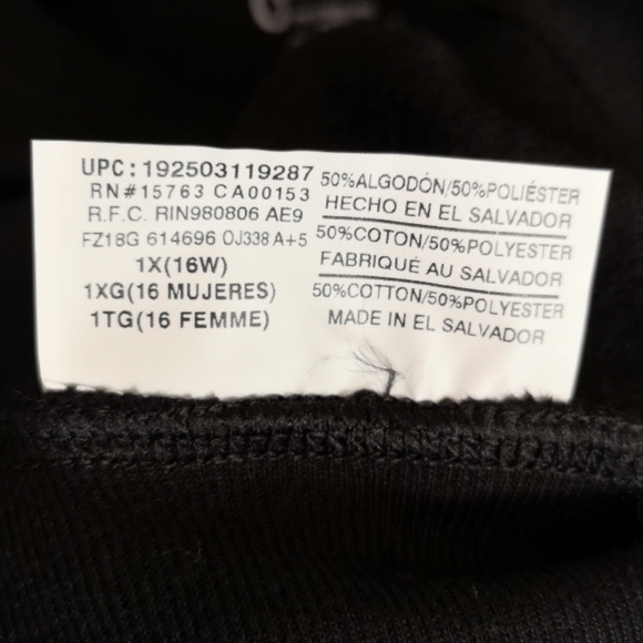 Just My Size 1X (16W) Christmas Sweatshirt NWOT - Picture 5 of 6